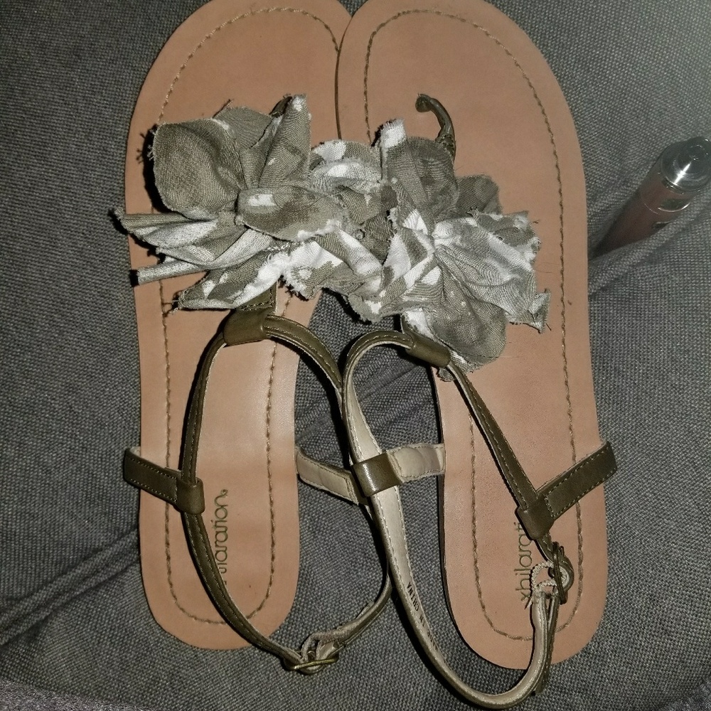 Olive green sandals